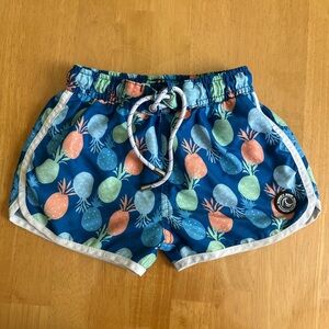 Burnside Blue and Orange Balloon Print Shorts